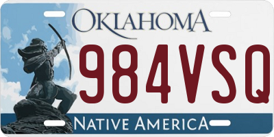 OK license plate 984VSQ