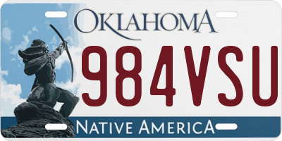 OK license plate 984VSU