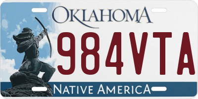 OK license plate 984VTA
