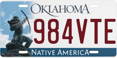 OK license plate 984VTE
