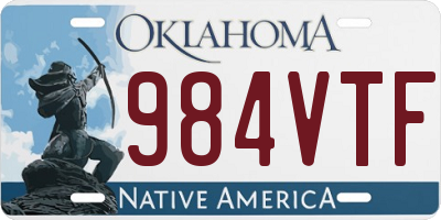 OK license plate 984VTF