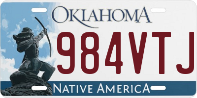 OK license plate 984VTJ