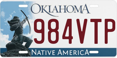 OK license plate 984VTP