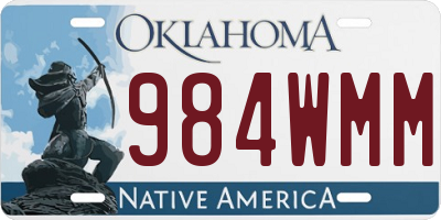 OK license plate 984WMM