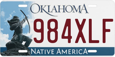 OK license plate 984XLF