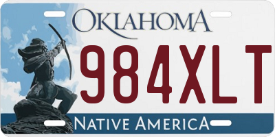 OK license plate 984XLT