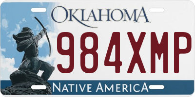 OK license plate 984XMP