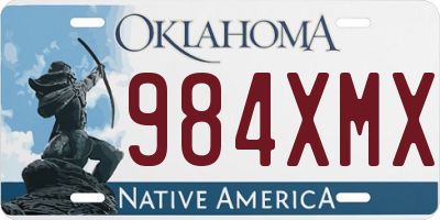 OK license plate 984XMX
