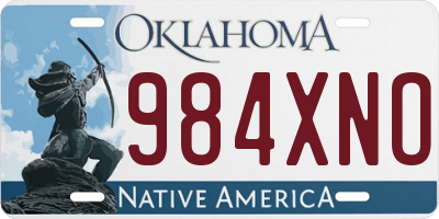 OK license plate 984XNO