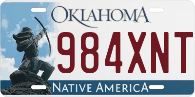 OK license plate 984XNT