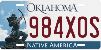 OK license plate 984XOS