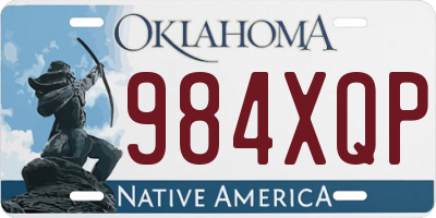 OK license plate 984XQP