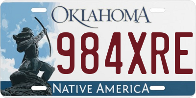 OK license plate 984XRE