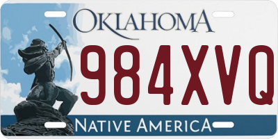 OK license plate 984XVQ
