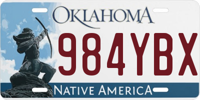 OK license plate 984YBX