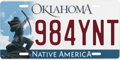 OK license plate 984YNT