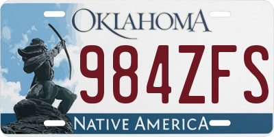 OK license plate 984ZFS