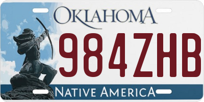 OK license plate 984ZHB