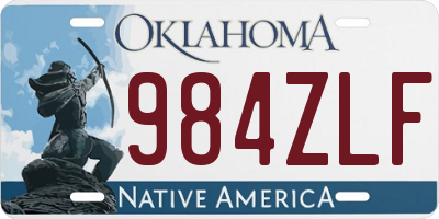 OK license plate 984ZLF