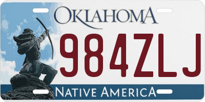 OK license plate 984ZLJ