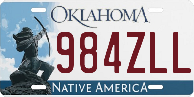 OK license plate 984ZLL