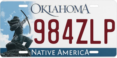 OK license plate 984ZLP