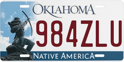 OK license plate 984ZLU