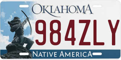 OK license plate 984ZLY