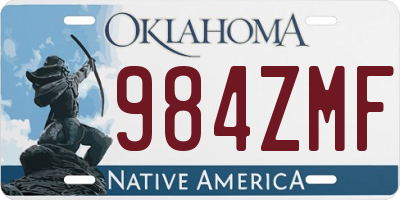 OK license plate 984ZMF