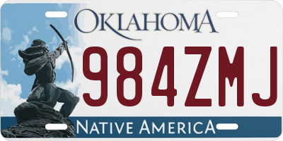 OK license plate 984ZMJ