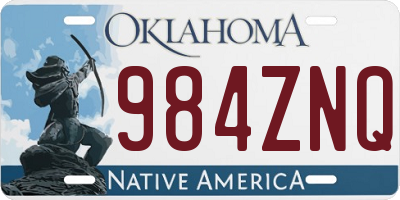OK license plate 984ZNQ