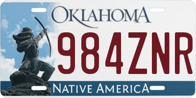 OK license plate 984ZNR