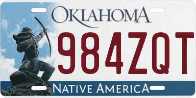 OK license plate 984ZQT
