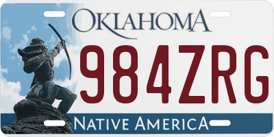 OK license plate 984ZRG
