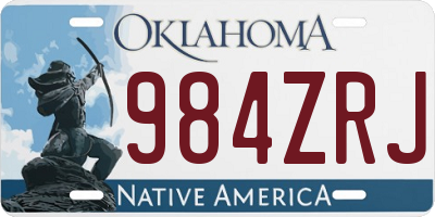 OK license plate 984ZRJ