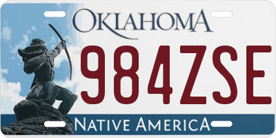 OK license plate 984ZSE