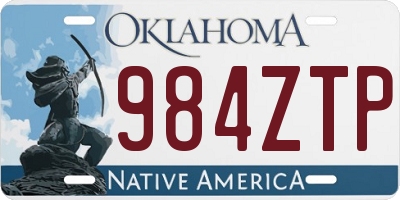 OK license plate 984ZTP