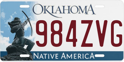 OK license plate 984ZVG