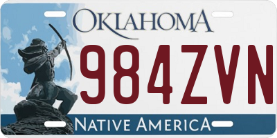 OK license plate 984ZVN