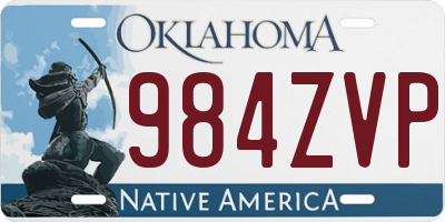 OK license plate 984ZVP