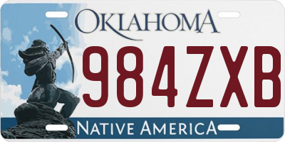 OK license plate 984ZXB