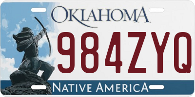 OK license plate 984ZYQ