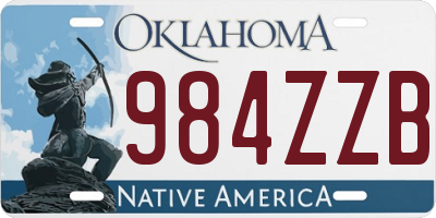 OK license plate 984ZZB