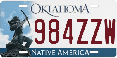 OK license plate 984ZZW