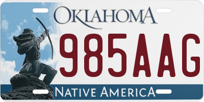 OK license plate 985AAG