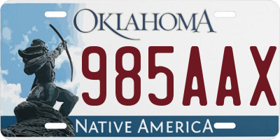 OK license plate 985AAX