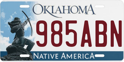 OK license plate 985ABN