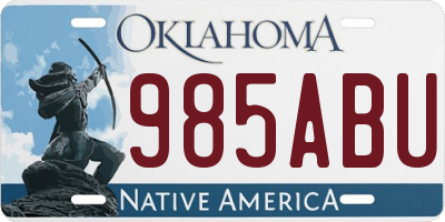 OK license plate 985ABU