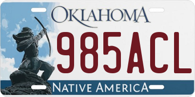 OK license plate 985ACL