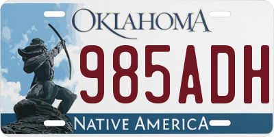 OK license plate 985ADH